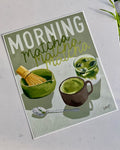 'Morning Matcha' Original Oil Painting