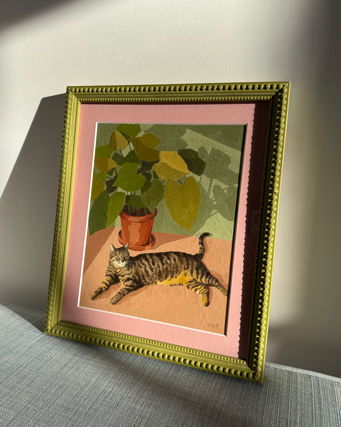 'Sunbathers' Framed Original Painting