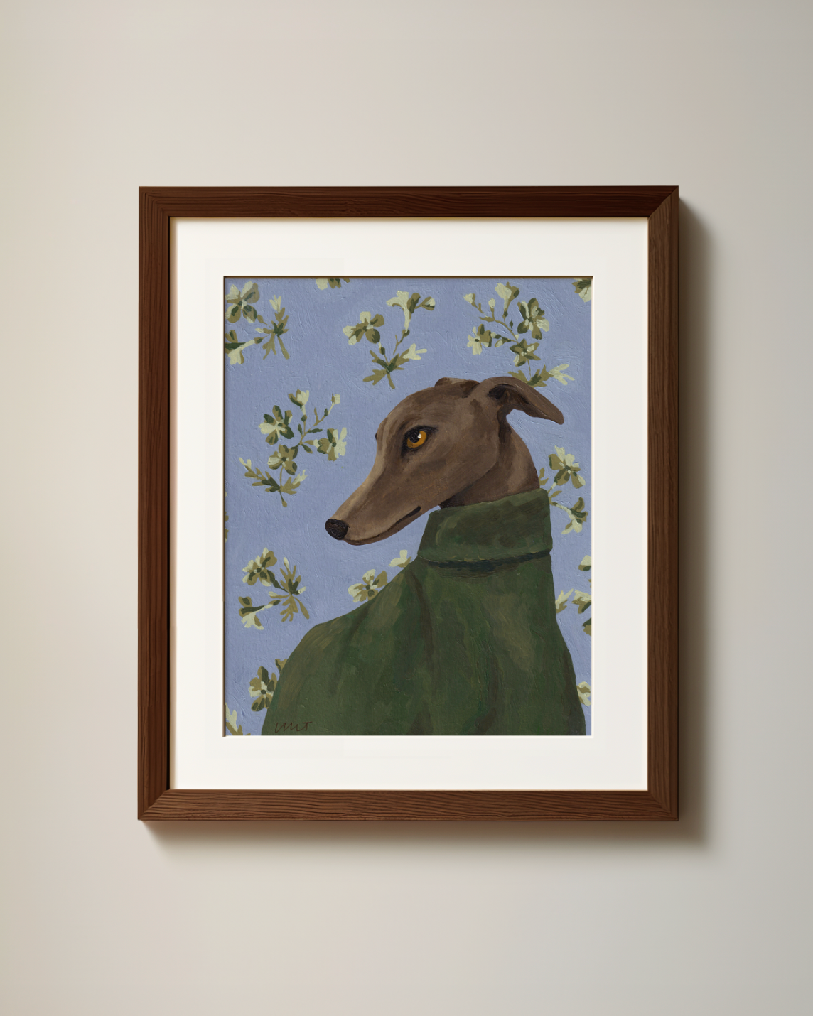 'Winter Greyhound' Print