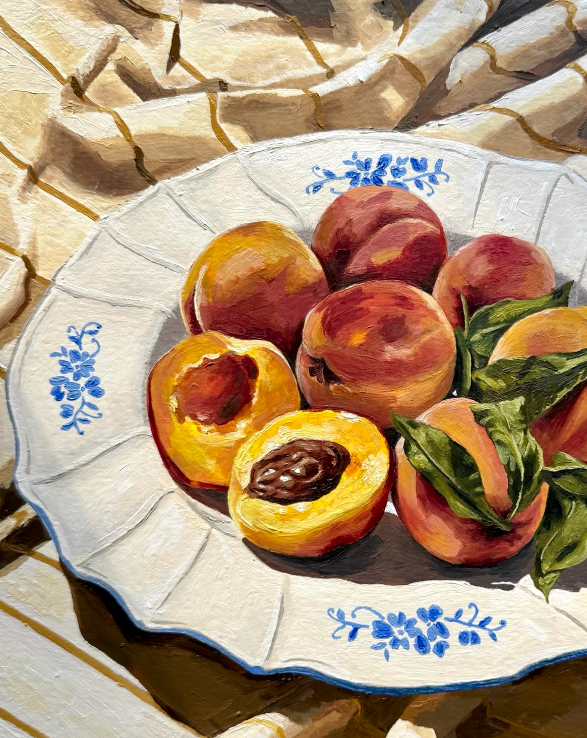 'Plate of Peaches' Original Painting