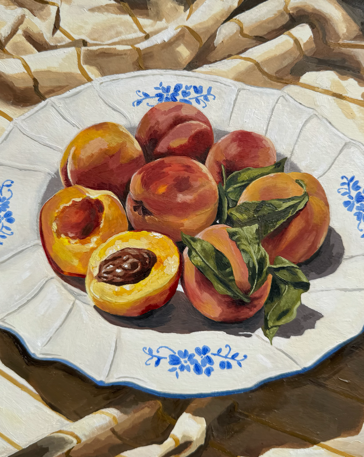 'Plate of Peaches' Original Painting