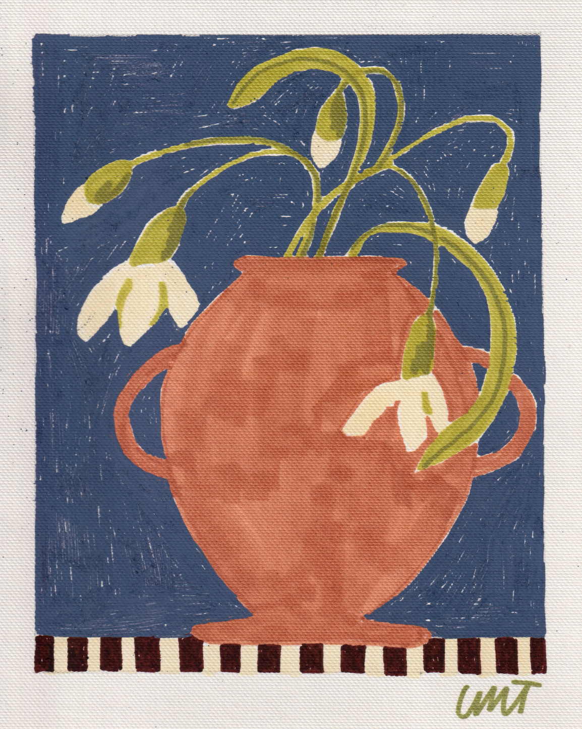 'Midnight Snowdrops' Original Drawing