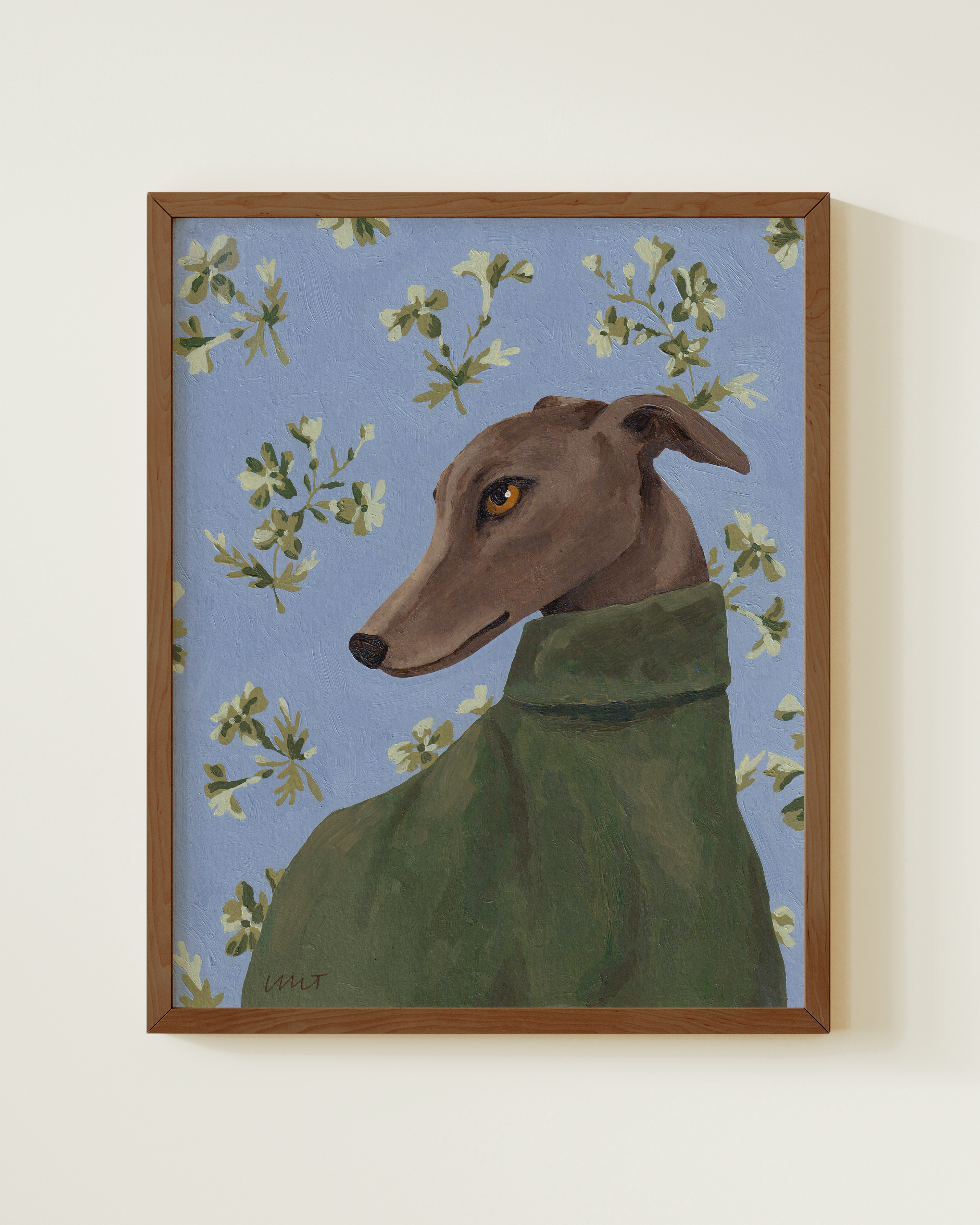 'Winter Greyhound' Original Oil Painting